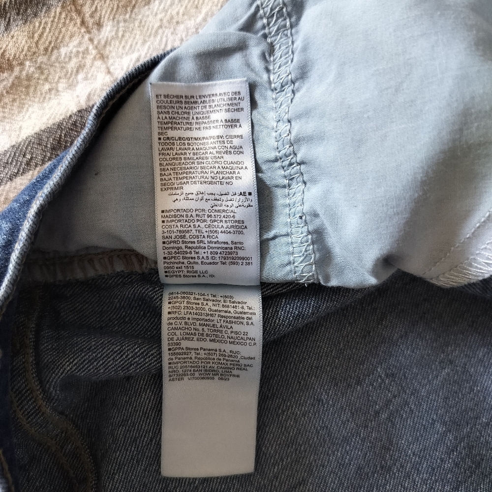 Old Navy Women's Mid Rise Boyfriend Blue Size 18 Preppy Grunge Minimalist - Picture 5 of 8